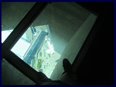 Views from CN Tower 45 - Glass floor, looking down the tower